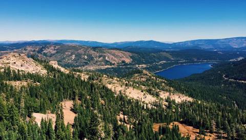 View of Donner Lake from the Mt. Judah Trail in Truckee, California