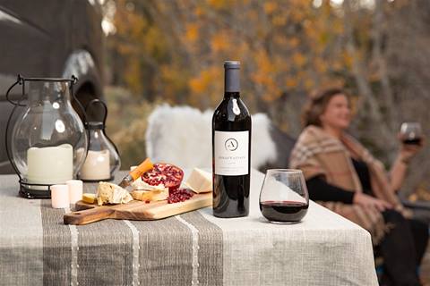 Wine from Adaptation Wines coupled with a charcuterie board.