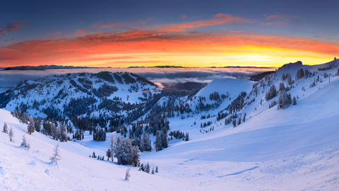 Summit Peak on a powder morning