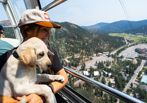 Michelle Parker with puppy at High Camp