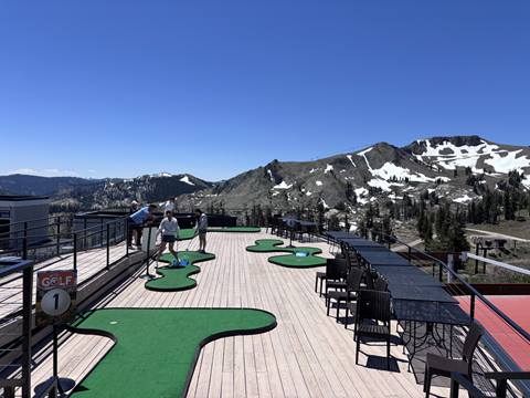 Mini golf at High Camp at Palisades Tahoe