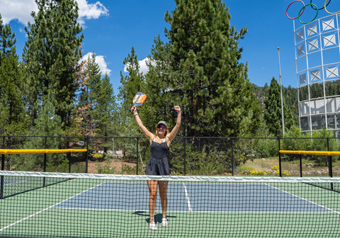 Maddy Condon playing pickleball