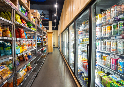 Alice's market grocery store fridge