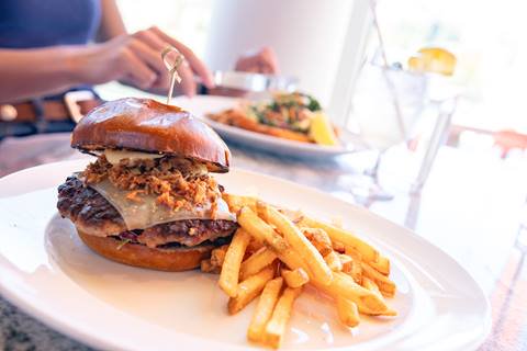 Brat Burger at Granite Bistro