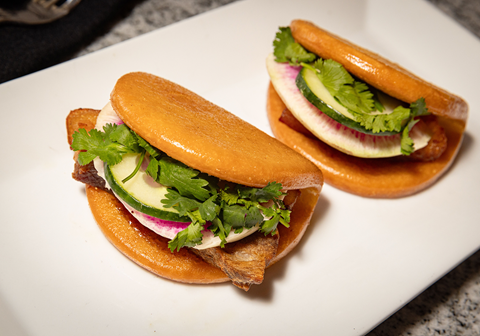 Pork Belly Bao Buns at Terrace Restaurant