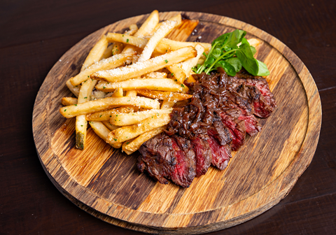 Steak and fries at Rocker