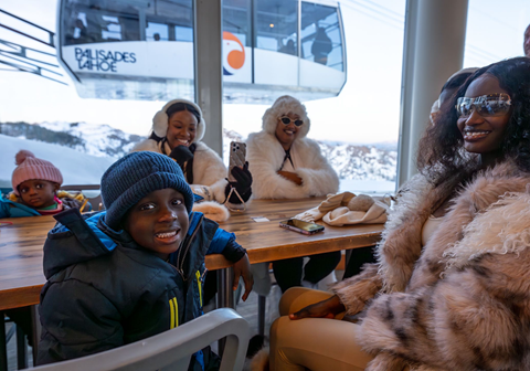 Family smiling at Happy Hour