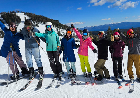 Group of skiers during TERC's annual Ski With a Scientist