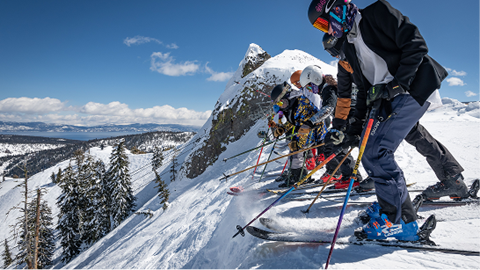 Skiers pole whacking at The Mothership Classic
