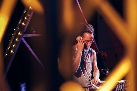 DJ playing at Wild Lotus Festival