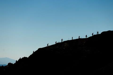 Climbing at Broken Arrow Skyrace