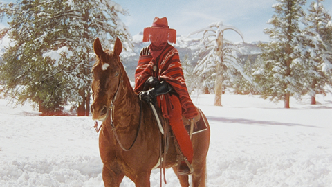 Red Leather on his horse