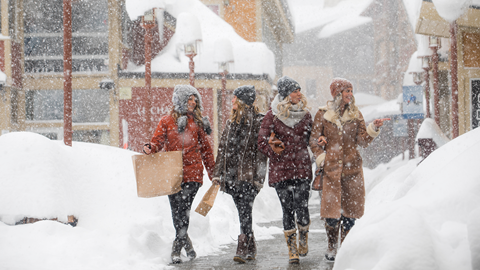 4 ladies shopping in The Village