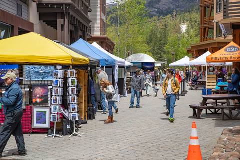 Shopping tents at Made in Tahoe spring festival