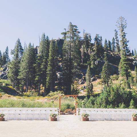 Alpine Landing wedding venue with chairs