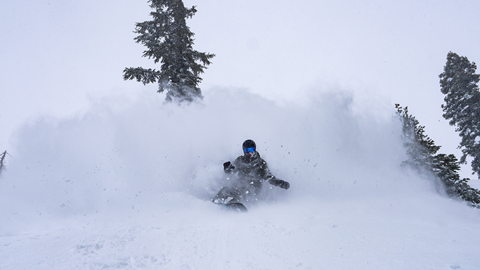Powder shot at Palisades Tahoe