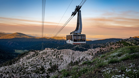 Aerial Tram in the summertime