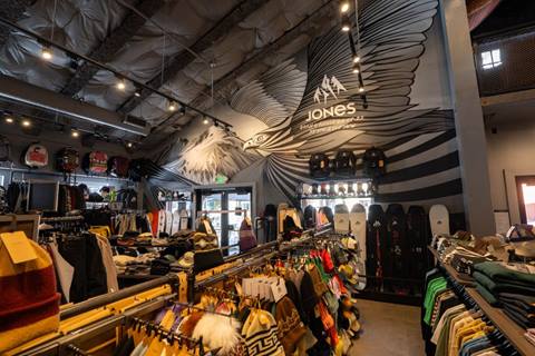 Ledge wall art at Palisades Tahoe