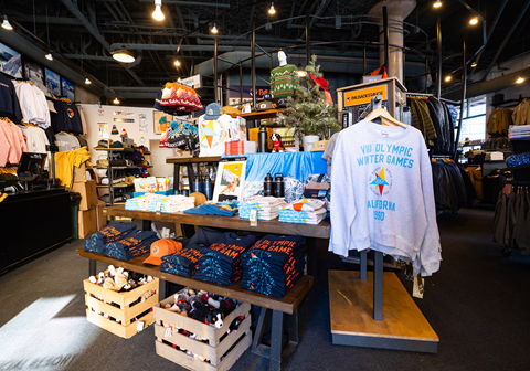 Inside of The Village logo store