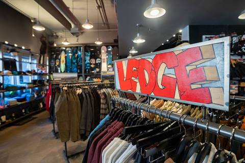 Products at The Ledge Boardshop in The Village