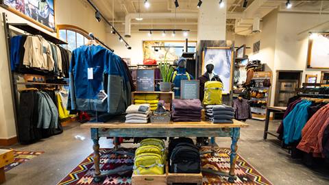Inside of Patagonia store at Palisades Tahoe.