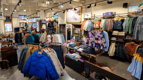 Inside of Patagonia store at Palisades Tahoe