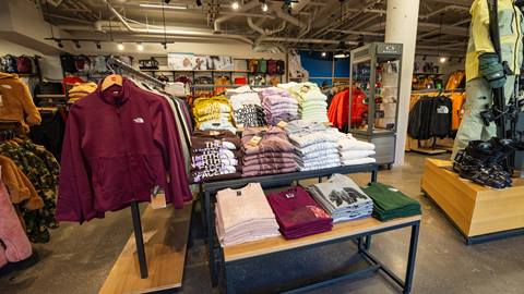 Inside of The North Face store at Palisades.