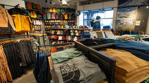 Inside of The North Face store at Palisades Tahoe.