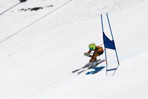 Mighty Mite racing down the mountain