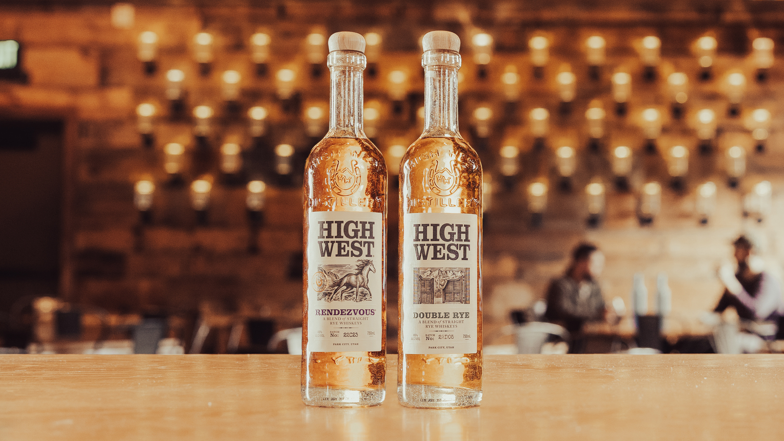 Two bottles of High West whiskey