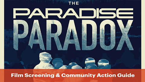 Photo of The Paradise Paradox film screening flier.