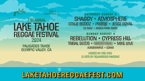 The lineup for the 2024 Lake Tahoe Reggae Festival. 
