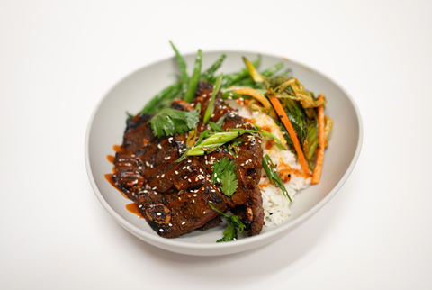 Steak and Rice bowl. 