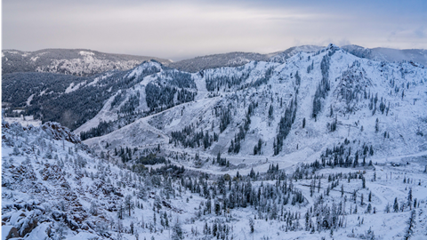 Snow over Palisades Tahoe on 10/15