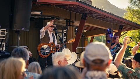 Live music in The Village at Palisades Tahoe