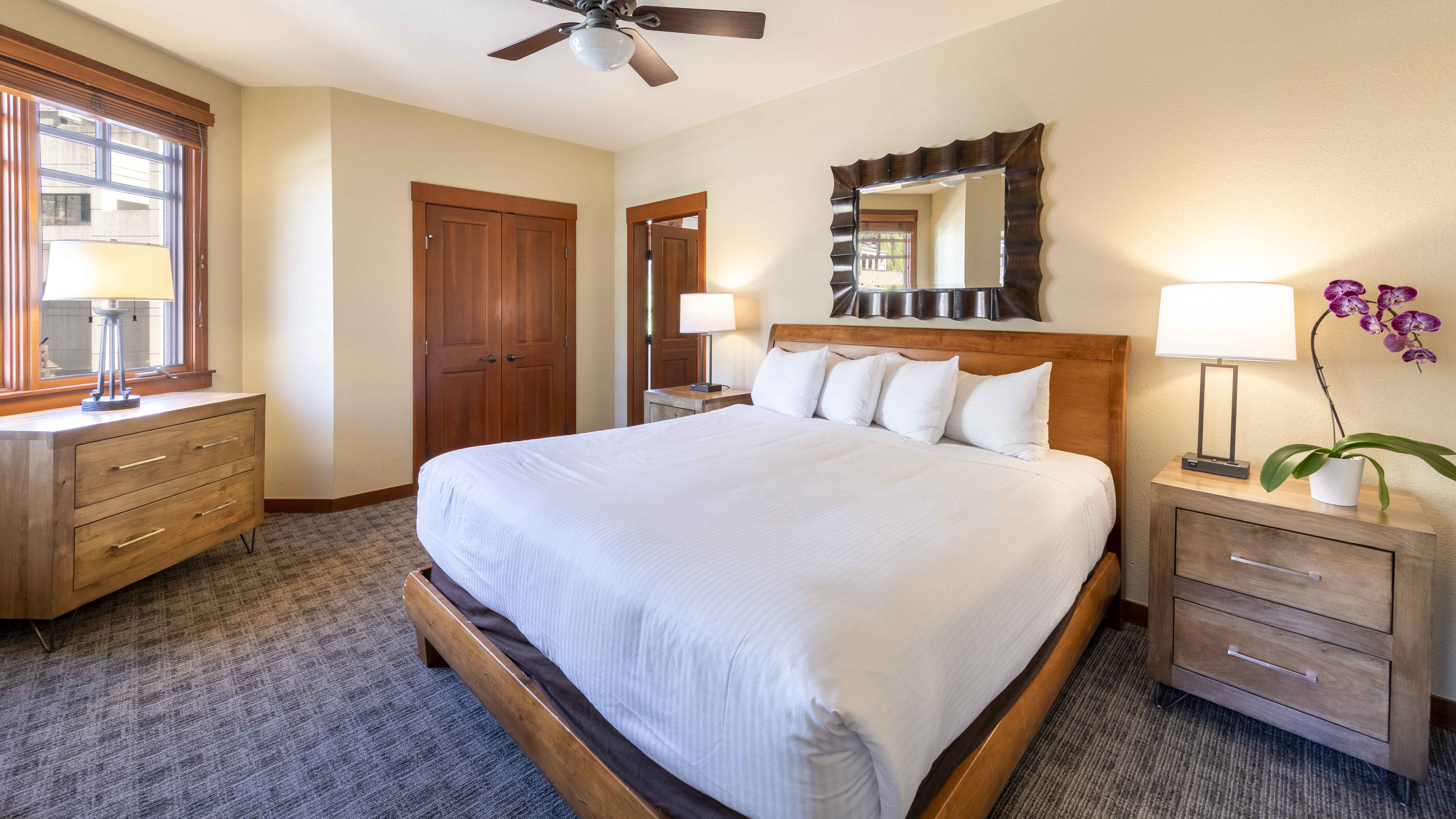 A standard 3 bedroom suite in The Village at Palisades Tahoe.