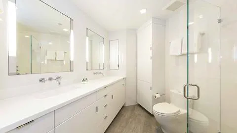 The Master Bathroom in the Snow King Suite. 