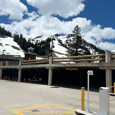 Preferred parking lot at Palisades Tahoe