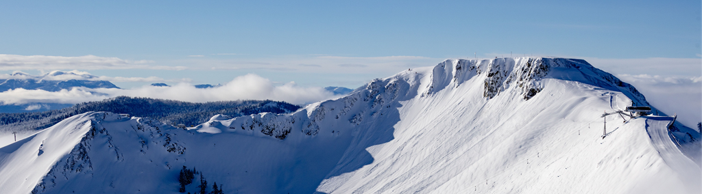 Scenic photo of the Palisades on a powder morning