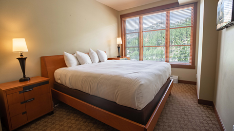 A standard 2 bedroom with a view in The Village at Palisades Tahoe.