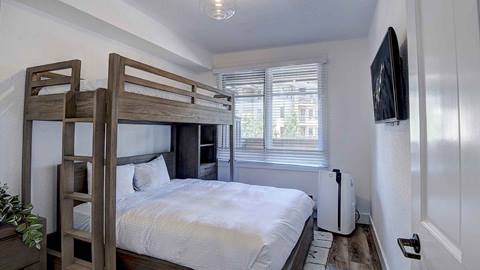 The bunk room in the Sugar Pine Suite in The Village at Palisades Tahoe.