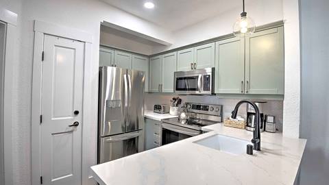 The kitchen in the Sugar Pine Suite in The Village at Palisades Tahoe.