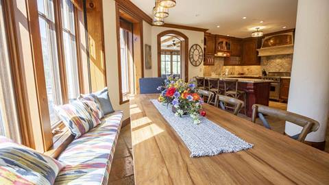 The dining area for the Eagles Nest Suite.
