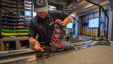 Rental shop skis