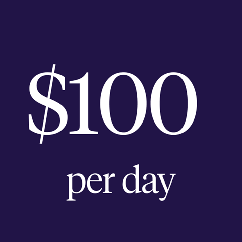 $100 per day