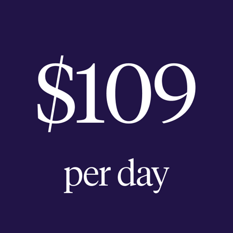 $109 per day price