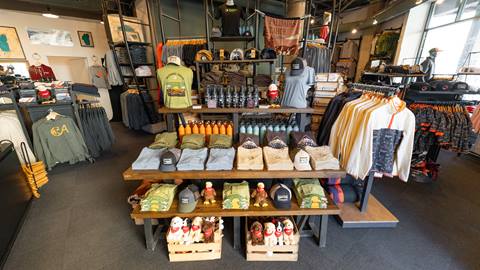 Inside of Palisades Tahoe Logo Store in the Village at Palisades Tahoe.