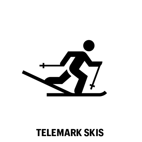 Telemark ski icon
