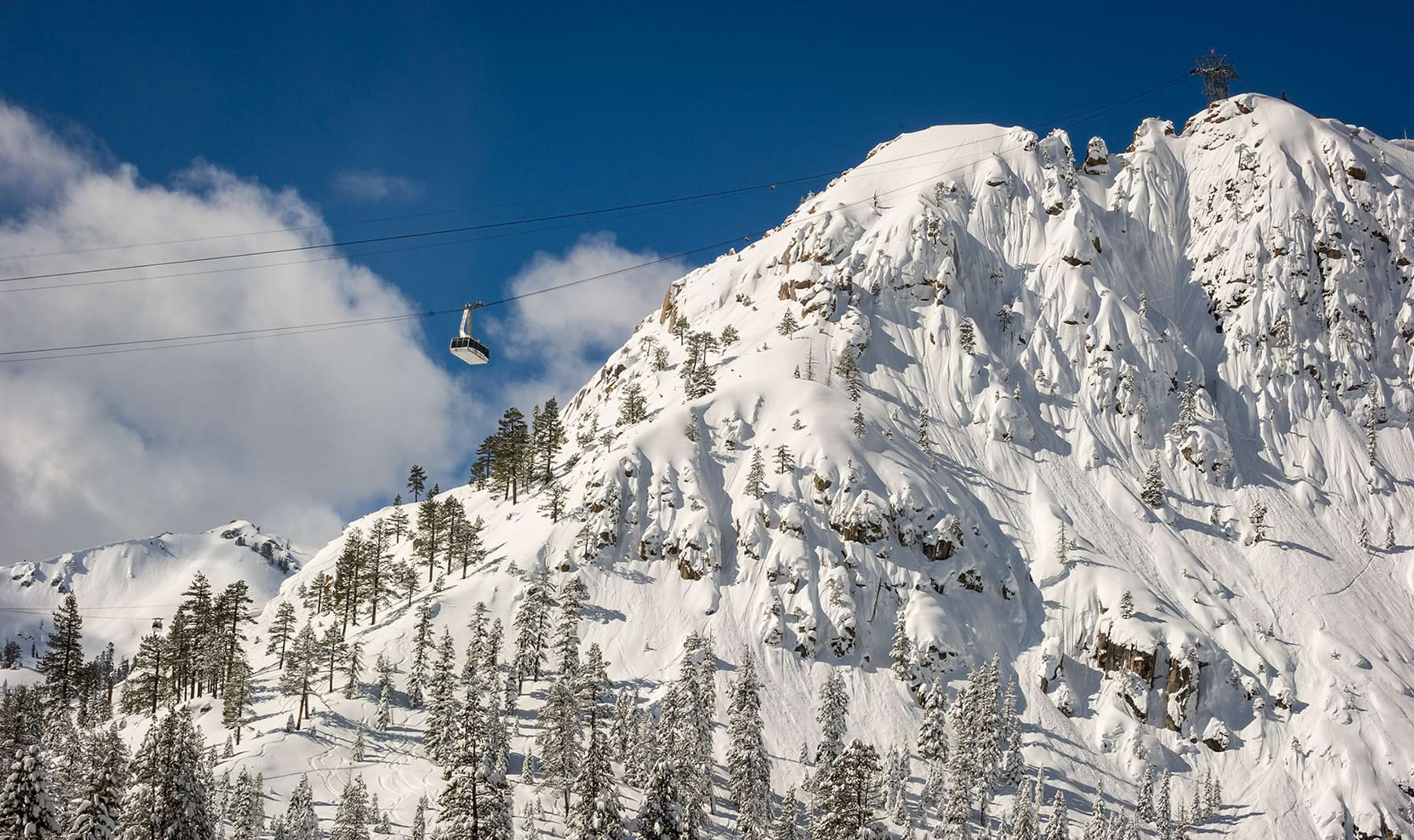 Scenic photo of Aerial Team on Palisades Tahoe Tram Face