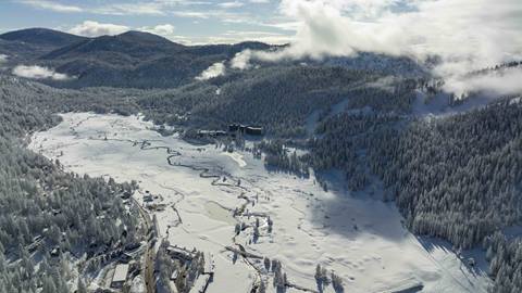 A view of Olympic Valley from above.